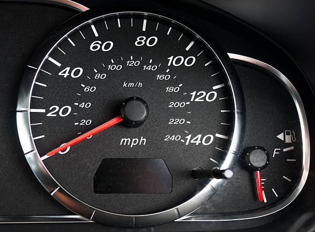 istock Tachometer And Fuel Gauge In A Car 184607113