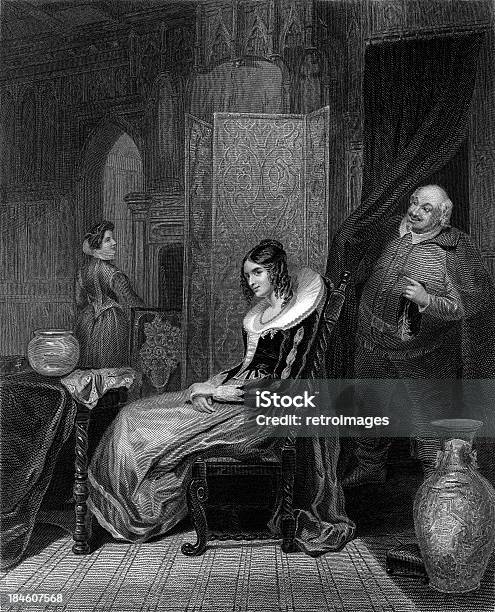 William Shakespeare Falstaff A Colega Ford Merry Esposas De Windsor Exemplo - Arte vetorial de stock e mais imagens de 1880-1889