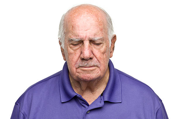 istock Senior Man With Eyes Closed 184607674