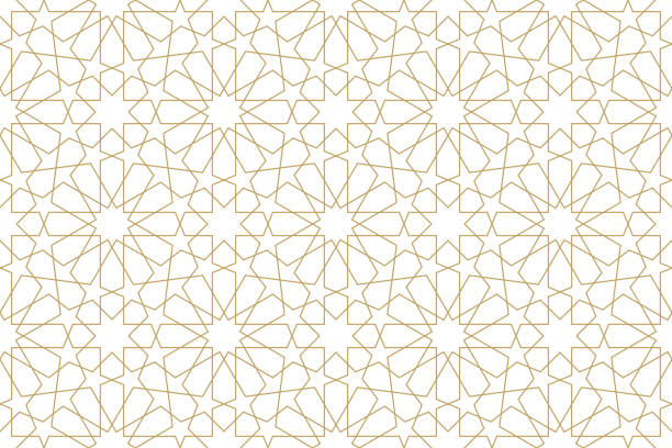 stockillustraties, clipart, cartoons en iconen met seamless geometric pattern in authentic arabian style. - patroon