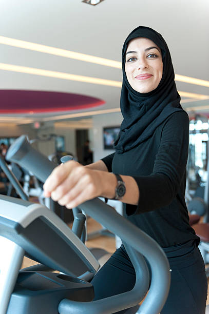 istock Muslim Young Woman Exercising 184608158