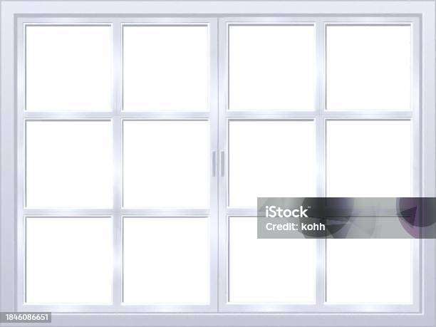Western Style Window Westernstyle Retro Doublehung Window White Stock Illustration ...