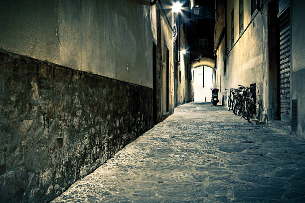 istock Grungy Dark Alley, HDR Firenze at Night 184608759