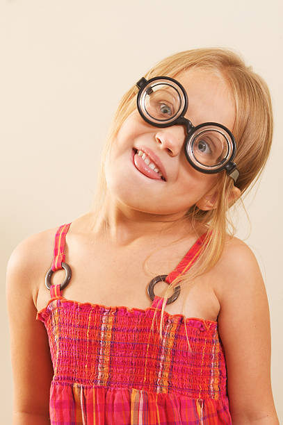 istock Little Nerdy Girl in Glasses 184608793