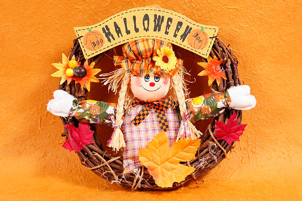 Halloween Wreath stock photo