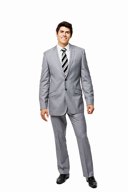 istock Businessman Standing in a Suit - Isolated 184609095