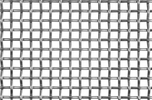 wire grating isolated on white as background