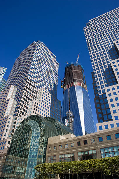 istock Lower Manhattan skyline World Financial center and freedom tower. 184609632