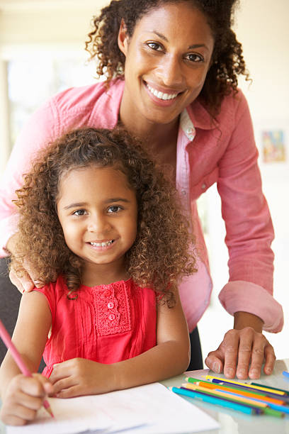 istock Mother Helping Daughter With Homework At Home 184609677