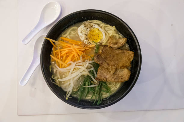 istock Asian soup Ramen with noodles egg and meat 1846097860