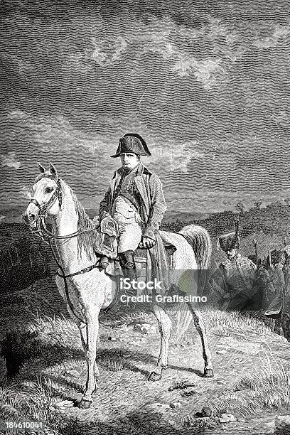 Ilustración de Grabado Del Emperador Napolean Bonaparte Montar A Caballo En 1882 y más Vectores Libres de Derechos de Equitación