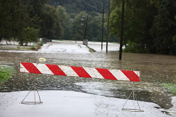 istock Road closed due to flooding 184610054