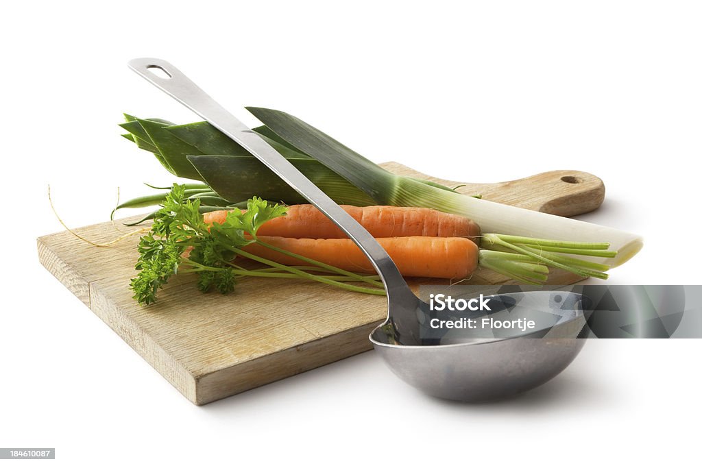 Ingredienti: Porro, carota e prezzemolo - Foto stock royalty-free di Verdura - Cibo