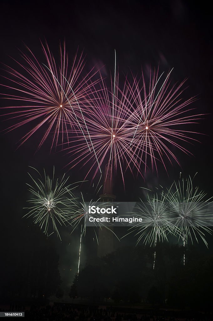 Bastilleday 파이어워크 - 로열티 프리 0명 스톡 사진