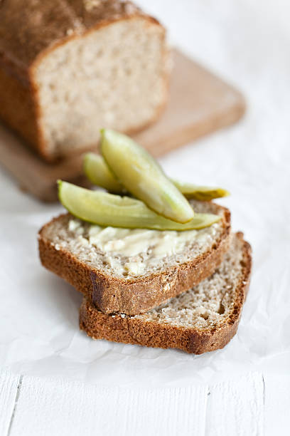 istock Bread with butter and cucumber 184610499