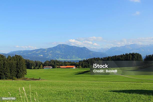 Landschaft Im Allgäu Stockfoto und mehr Bilder von Allgäu - Allgäu, Alpen, Bauernhaus