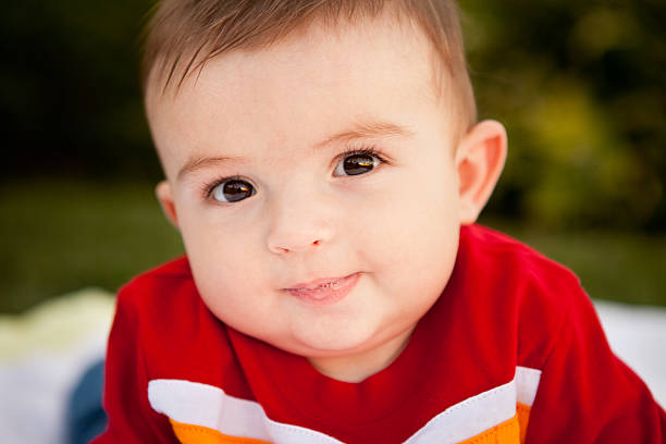 istock Close Up Color Image of Smiling Baby Boy 184610909