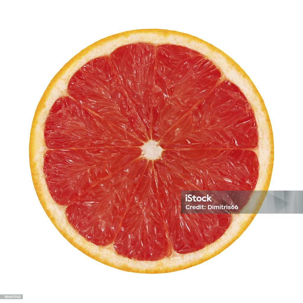 Red Grapefruit Portion On White Red grapefruit portion on white background. Clipping path included.Citrus on white: Grapefruit Stock Photo