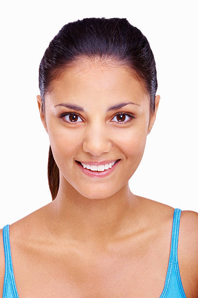 istock Young woman with perfect smile 184612013