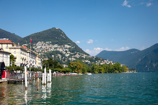 Lugano lake/city in Switzerland.