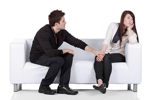 istock Man consoling his wife 184612349