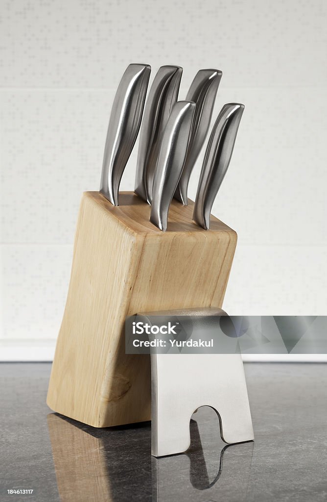 Cuchillo de cocina - Foto de stock de Amarillo - Color libre de derechos