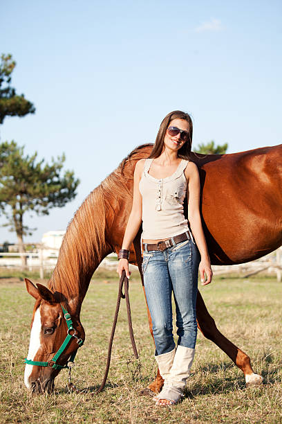 istock Girl with the horse 184614031
