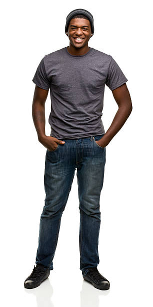 heureux jeune homme - teenager african descent laughing adolescence photos et images de collection