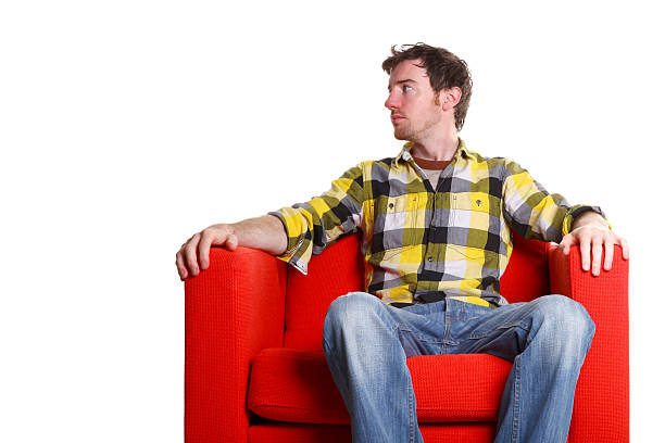 istock Relaxing in a red chair 184614809