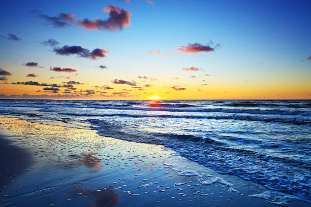 istock Ocean Beach During Colorful Sunset - XXXL HDR image 184614812