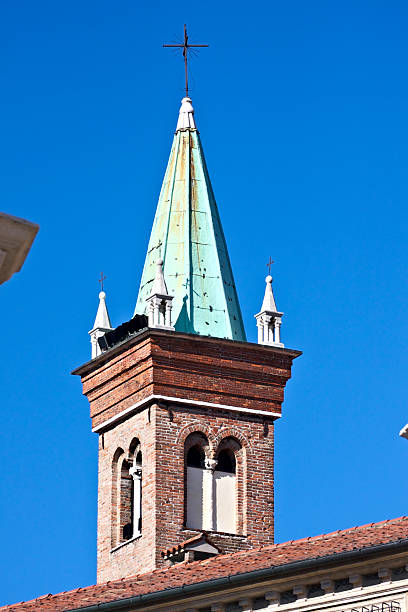 istock Church bell tower in Vicenza city center. 184614868