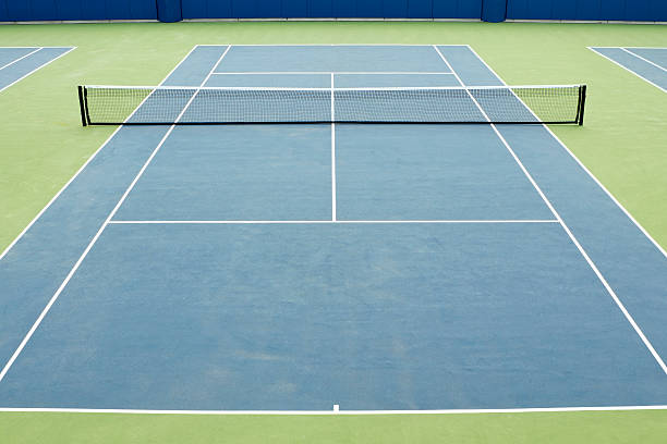 istock Blue and green tennis court 184614945