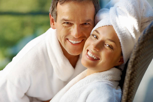 istock Couple having great time together at spa 184615015