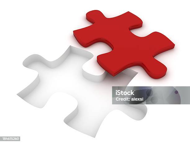 Roten Puzzleteil Liegt Neben Dem White Ambiente Stockfoto und mehr Bilder von Dreidimensional - Dreidimensional, Geduldsspiel, Berufliche Partnerschaft