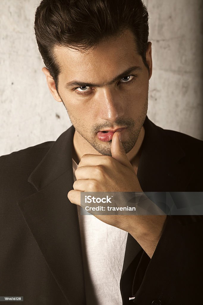 Zuversichtlich männliche Model - Lizenzfrei Gutaussehend Stock-Foto