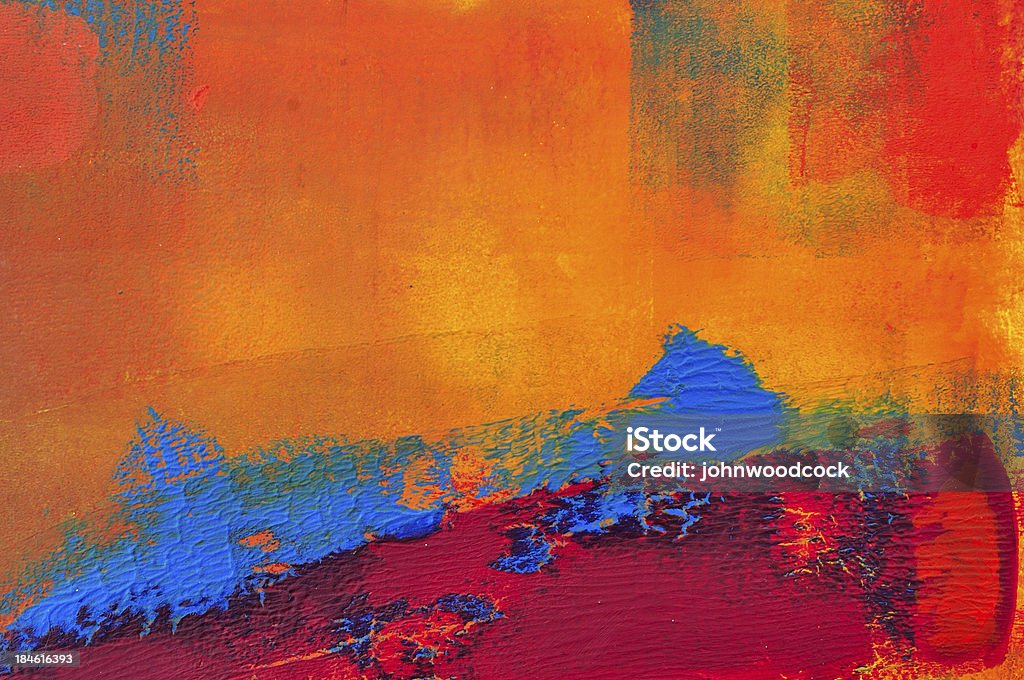 Orange and blue abstract one "An abstract painting, produced with brush and roller with lots of grunge effects and thick paint texture.Please view my 'Backgrounds' lightbox for similar images-" Modern Art stock illustration