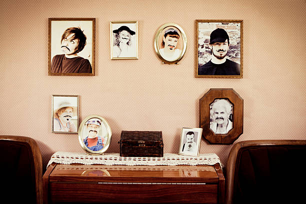 istock Mustache Family Protraits With Scribbled Moustaches 184616779