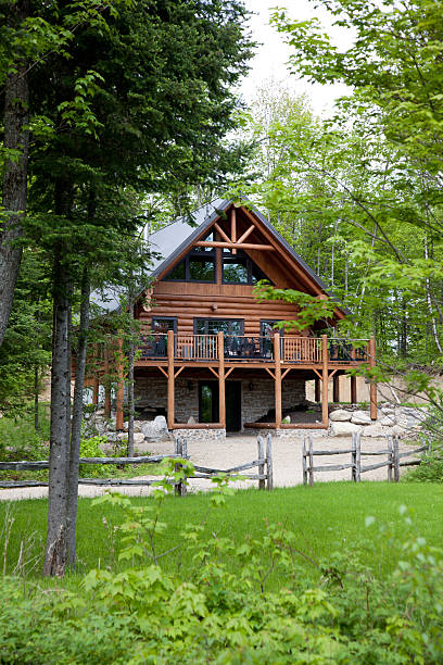 istock Wooden Cottage, Log Home, Log Cabin 184617176