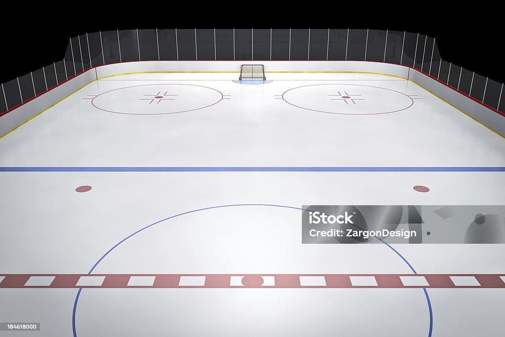 Center Pista di Hockey su ghiaccio - Foto stock royalty-free di Pista di hockey su ghiaccio