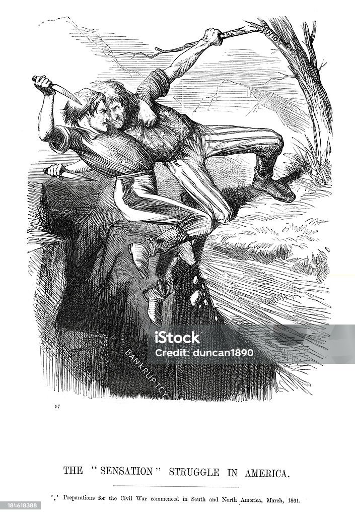 American Civil War Political Cartoon Stock Illustration - Download Image  Now - Cartoon, Confederate States of America, 1860-1869 - iStock