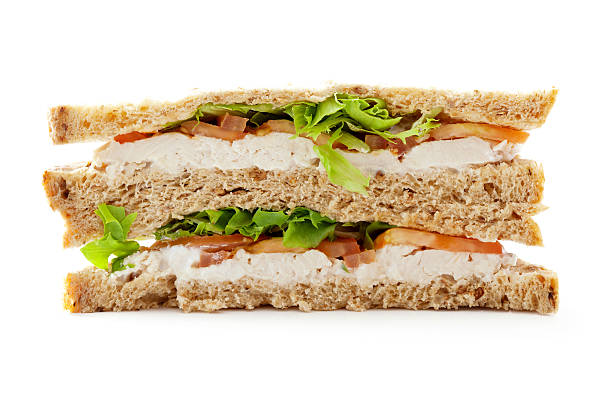 insalata di pollo sandwich - sandwich salad chicken chicken salad foto e immagini stock