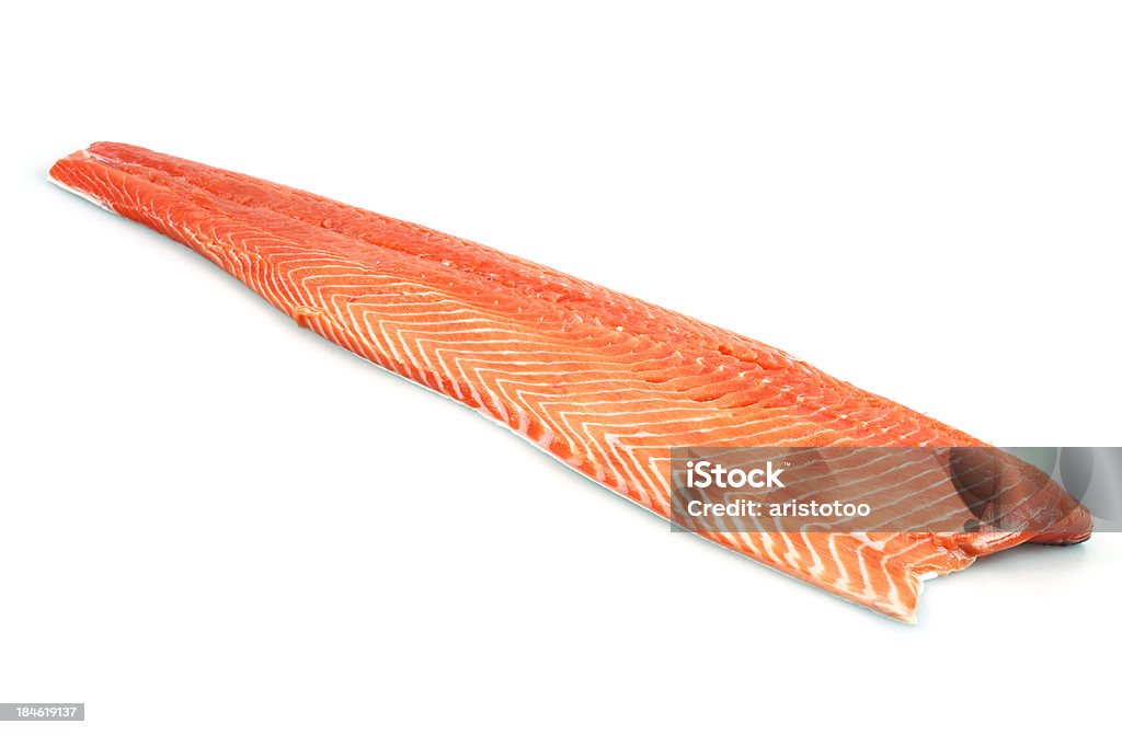 Whole Salmon Fillet, Isolated on White "Whole Salmon Fillet, Isolated on White." Salmon - Seafood Stock Photo