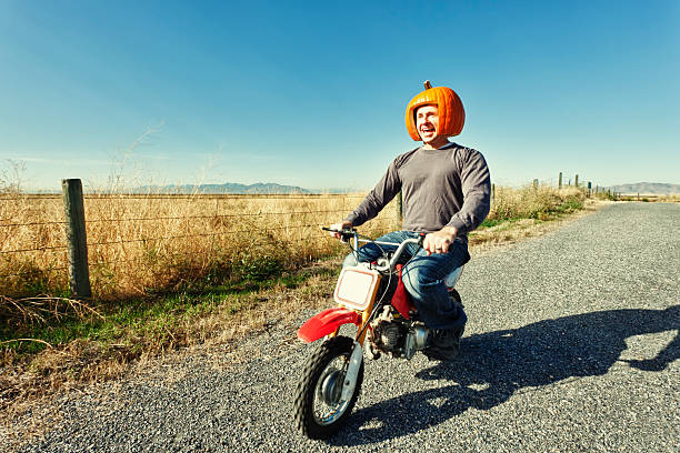 Redneck Pumpkin Motorcycle Racer