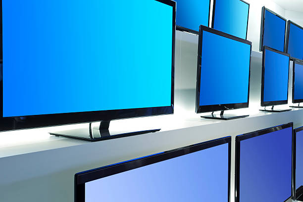 istock TV Store with rows of LDC TVs 184619596