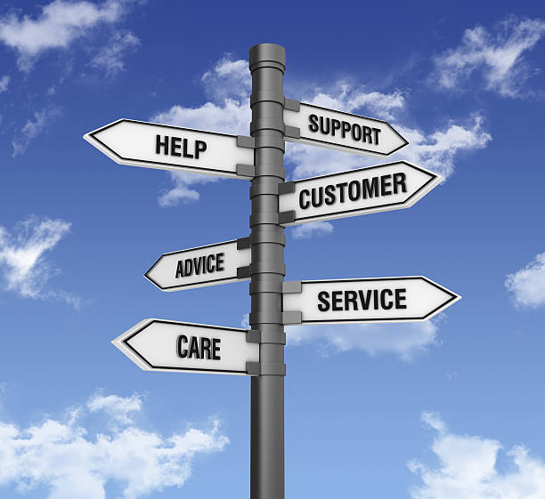 istock Directional Sign with Support Words and Sky 184620226