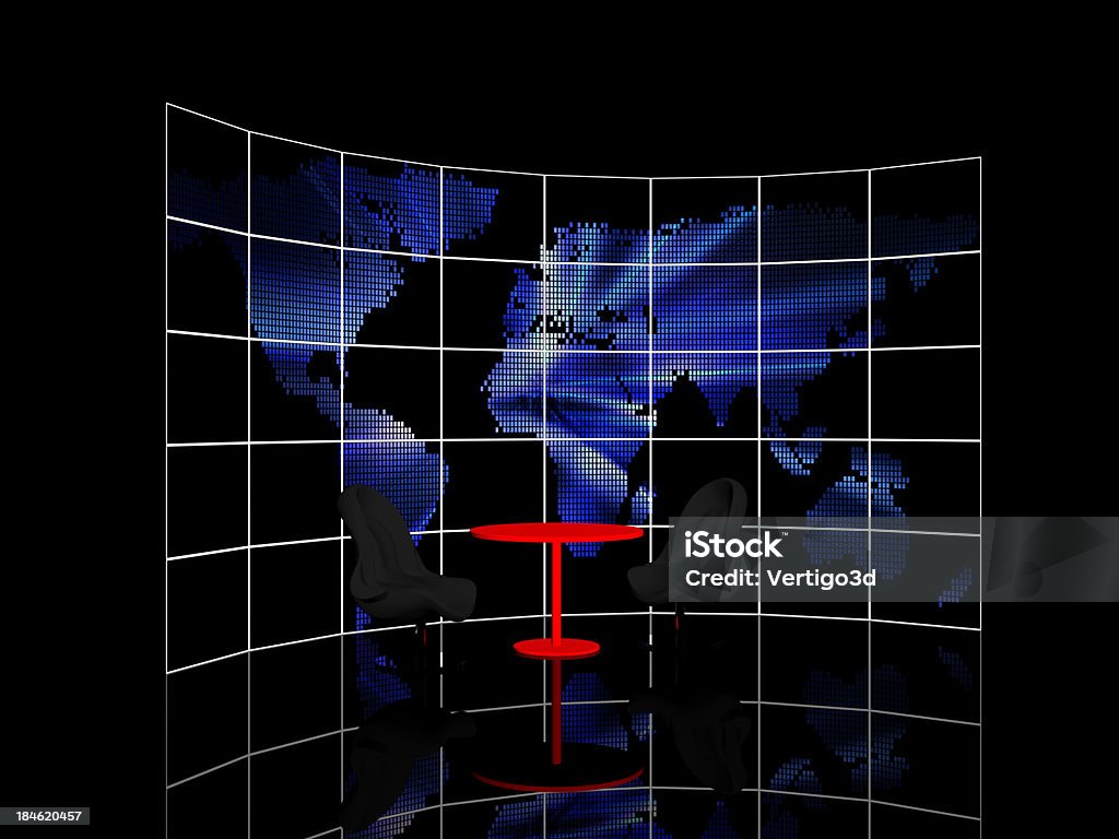 Télévision numérique studio - Photo de Globe terrestre libre de droits