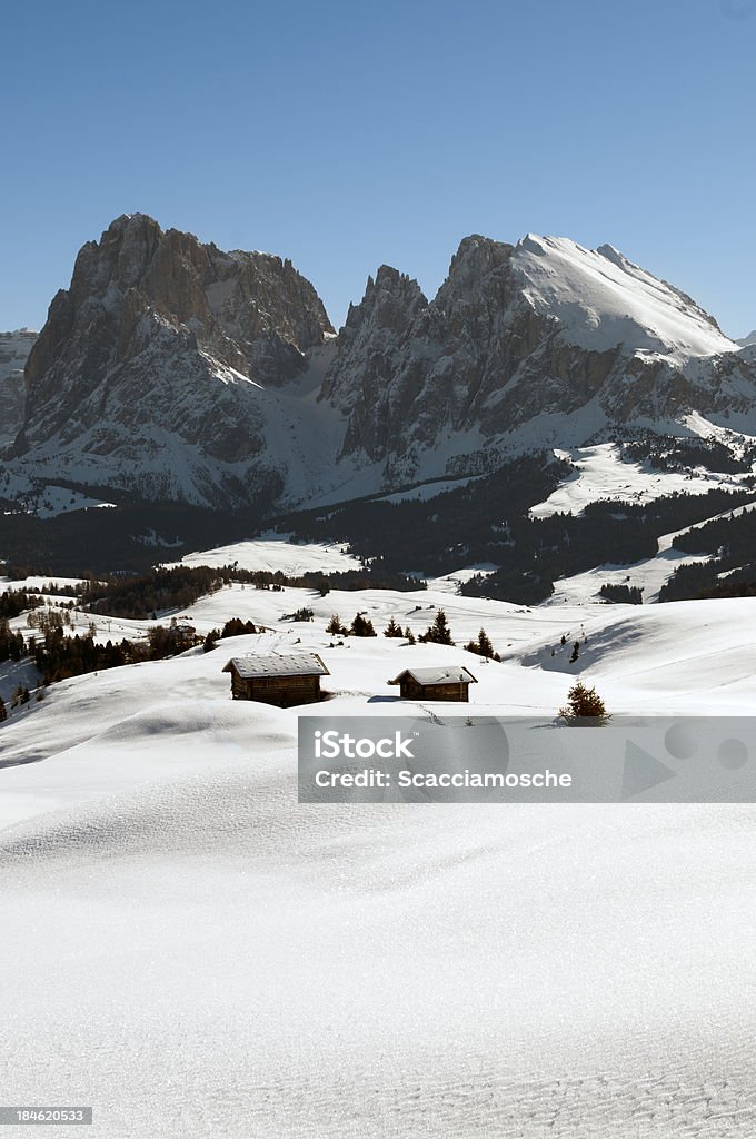 겨울맞이 있는 Dolomites, 이탈리어어 알프스 - 로열티 프리 0명 스톡 사진