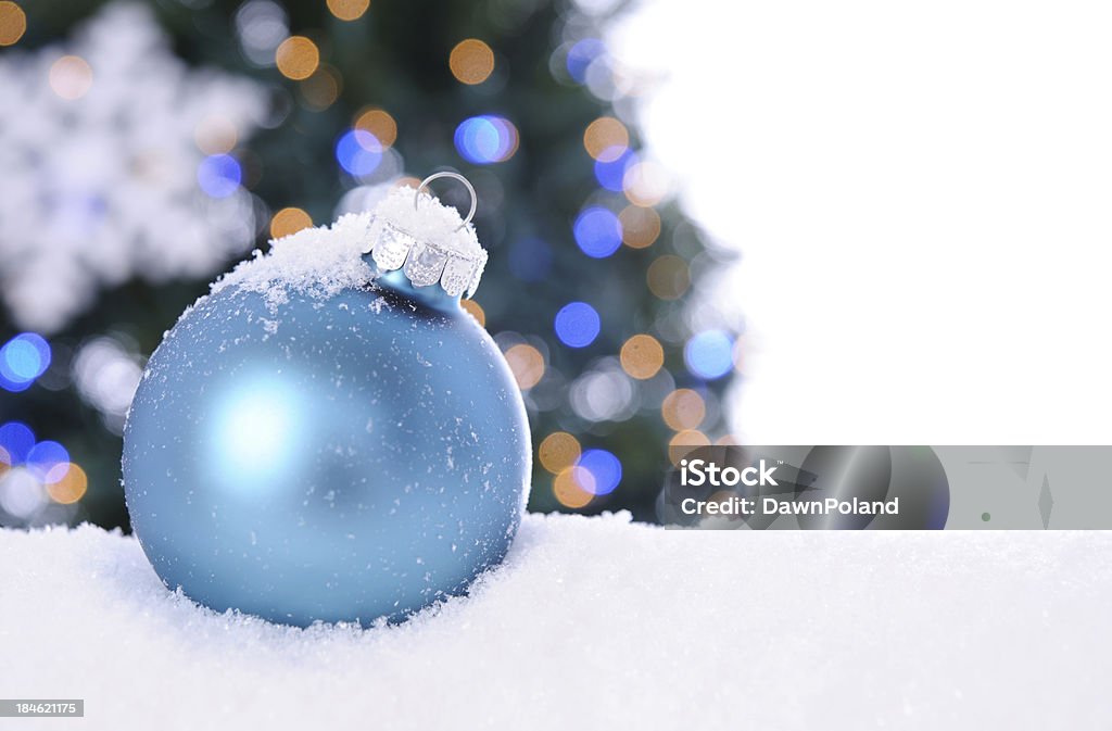 Blue Weihnachtsornament - Lizenzfrei Baum Stock-Foto