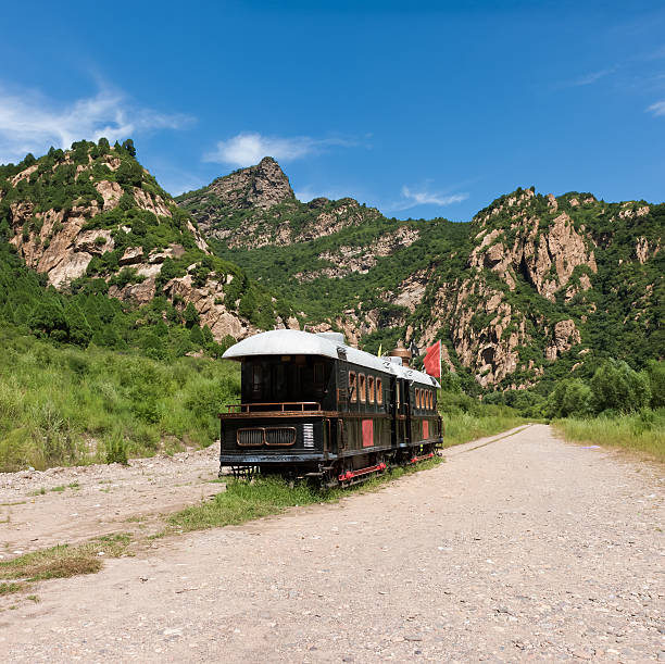 istock Old locomotive in mountains 184621233