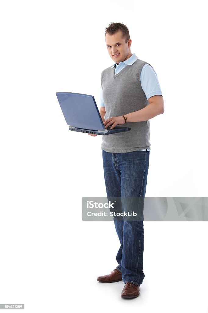 Estudante com computador portátil - Royalty-free 20-29 Anos Foto de stock